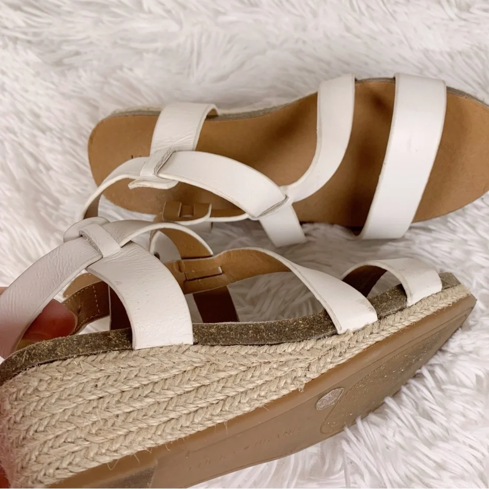 Lucky Brands little girl White Leather espadrilles Sandals‎